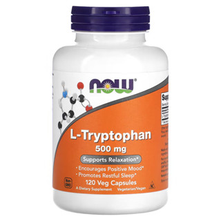 NOW Foods L-Tryptophan 500 mg 120 Veg Capsules