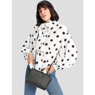 Shirt x viscose ผสม x EUR 40 แขนพองช่วงตัวเข้ารูป น่ารัก polka dot อก 40 ยาว 25 • Code : 500(4)