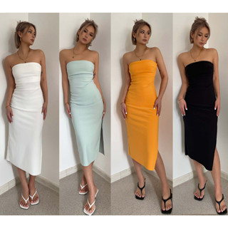 ⚡Veraa tube dress⚡ เดรสเกาะอก ยาว สไตล์ฝรั่ง _Gioia.991  ( #gii483 )