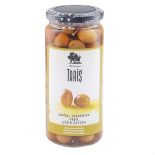 Taris Natural Green Olives Scratched 500 CC,ทาริสมะกอกเขียวกรีดในน้ำเกลือ 500 CC