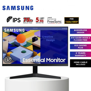 MONITOR (จอมอนิเตอร์) SAMSUNG LS27C310EAEXXT - 27" IPS FHD 75Hz FREESYNC ESSENTIAL S3