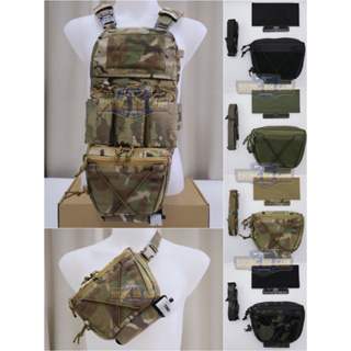 กระเป๋าจิงโจ้ติดเสื้อเวสแบบปลดไว ทรงสามเหลี่ยม (Tactical Drop Pouch) (Tactical Action Pouch)