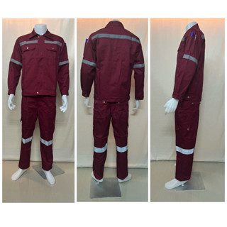 (พร้อมส่ง)ชุดช็อปช่าง แขนยาว(เสื้อ+กางเกง6กระเป๋า) เนื้อผ้าโ…