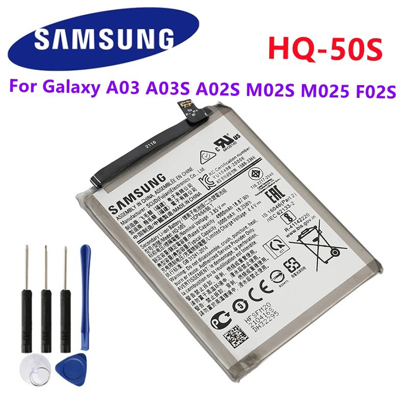 แบตเตอรี่ Samsung HQ-50S HQ-50SD สำหรับ Galaxy A02S M02S M025 F02S A03 A03S แบตเตอรี่5000MAh SLC-50 