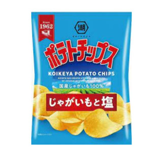 Koikeya Potato and Salt Potato Chips 60g - มันฝรั่งทอดแผ่นบางกรุบกรอบพร้อมรสมันฝรั่งธรรมชาติและสัมผัสเกลือที่สมบูรณ์แบบ