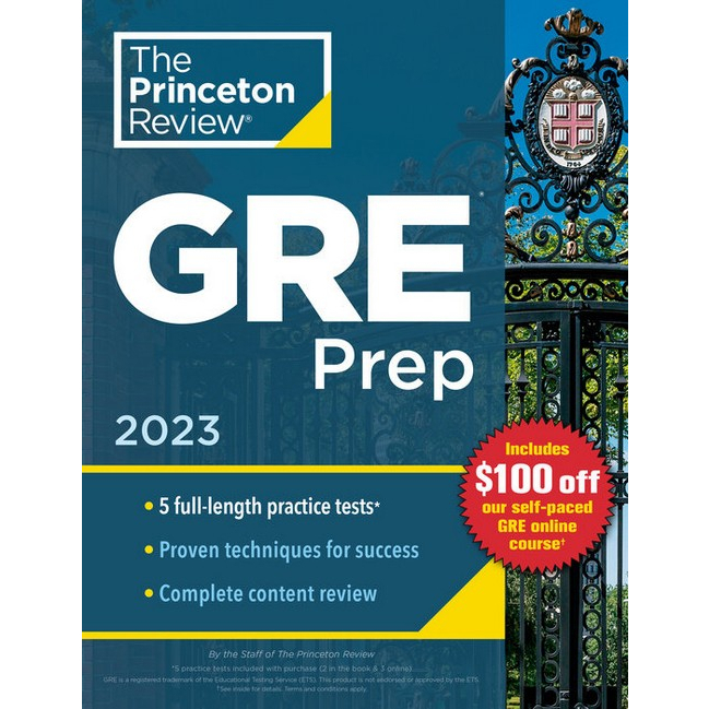 c321 THE PRINCETON REVIEW GRE PREP, 2023: 5 PRACTICE TESTS + REVIEW & TECHNIQUES + ONLINE FEATURES 9