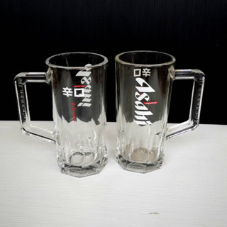แก้วมัคอาซาฮีขนาด355ml.เนื้อหนางานแท้ตัวหนังสือที่หูจับตัวนูนสวยงามมาก