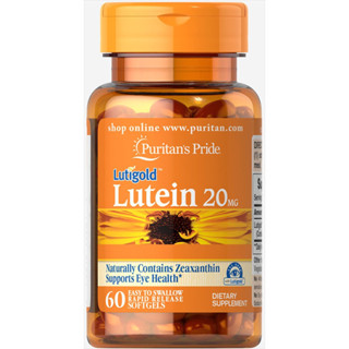 Exp.03/2024 Lutein 20 mg with Zeaxanthin Softgels, Supports Eye Health* 60 Count by Puritans Pride