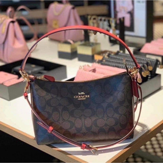 ของแท้100%พร้อมส่งที่ไทย Coach Clara Shoulder Bag In Signature Canvas CF377/CE584/CE586