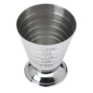 (WAFFLE) จิกเกอร์ ถ้วยตวง สแตนเลส 2.5oz(75ml) สีเงิน 1610-691-C02