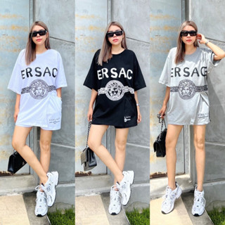 🧸Set เสื้อยืดทรง Oversize เพิ่มกิมมิคความแซ่บผ่าข้างนิสนึง แมตส์กับกางเกงขาสั้นมีกระเป๋าล้วงข้าง ผ้ายืดดีงาม