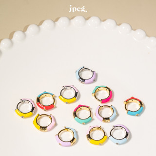 espoir hoop earring (enamel)