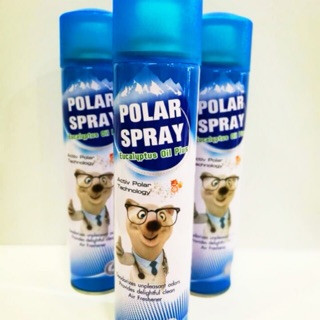 Polar spray สเปรย์ปรับอากาศกลิ่นยูคาลิปตัส ผสม active polar เพื่ออากาศที่สะอาด หอม เย็น ปลอดภัย เหมาะกับผู้เป็นภูมิแพ้