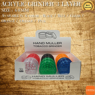 Acrylic Grinder 3 Layer Diameter 60mm Box