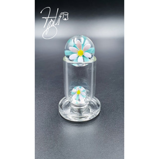 Flower Glass Balls Set ลูกแก้วหมุน 2pc* Carb Cap for Quartz Banger, Dabrig