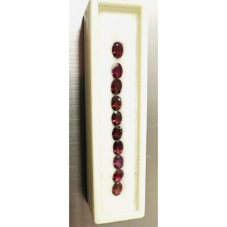 พลอยโกเมนแท้ จัดเซต 10 เม็ด รูปไข่ ขนาด 7x5 มม. Rhodolite Garnet Oval Cut  ราคาถูกที่สุด จัดส่งไว  ของขวัญเลอค่า