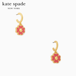 KATE SPADE NEW YORK SPADES &amp; STUDS ENAMEL HUGGIES O0R00216 ต่างหู