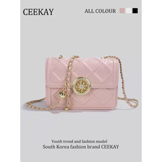 CEEKAY กระเป๋าสะพายข้าง สายโซ่ งานหนัง มาใหม่ CE-0597