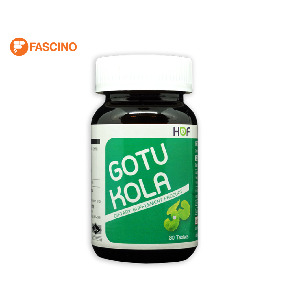 HOF Gotu Kola Extract ฮอฟ สารสกัดจากใบบัวบก 30 เม็ด แก้อาการช้ำใน ลดอาการอักเสบ
