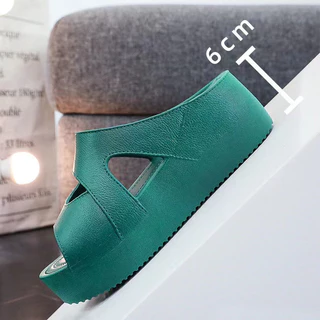 💥พร้อมส่ง💥รองเท้าส้นตึกผู้หญิง รองเท้าแตะแฟชั่น สันทนาการกลางแจ้งที่เพิ่มความสูงกันลื่น