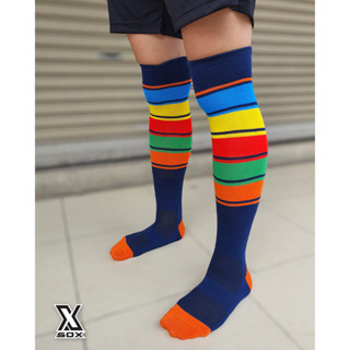 SOXผู้ใหญ่ ใส่ออกกำลัง socks ถุงเท้ากีฬา ถุงเท้าฟุตบอล เบสิค  สีสวยสะดุดตา ไม่ย้วย