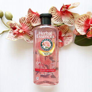 400 ml. ผลิต 01/23 Herbal Essences With Camellia Hot Oil Weighty And Strong เฮอร์บัล เอสเซนส์ แชมพู สีชมพู