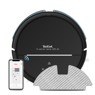 TEFAL หุ่นยนต์ดูดฝุ่น X-PLORER SERIE 120 AI รุ่น RG7865WH หุ่นยนต์ดูดฝุ่นและถูพื้นอัตโนมัติ ระบบนำทาง AI อัจฉริยะ ช่วยให้ทำความสะอาดได้อย่างตรงจุด