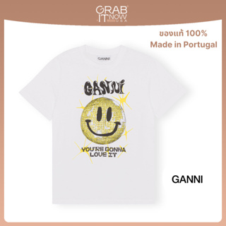 Pre ⚡️ Ganni Tshirt เสื้อยืดของแท้ 100% ลาย Smiley