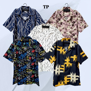 TRIPPLE เสื้อฮาวาย คอปกคิวบา แขนสั้น มาใหม่ 5 ลาย Free size