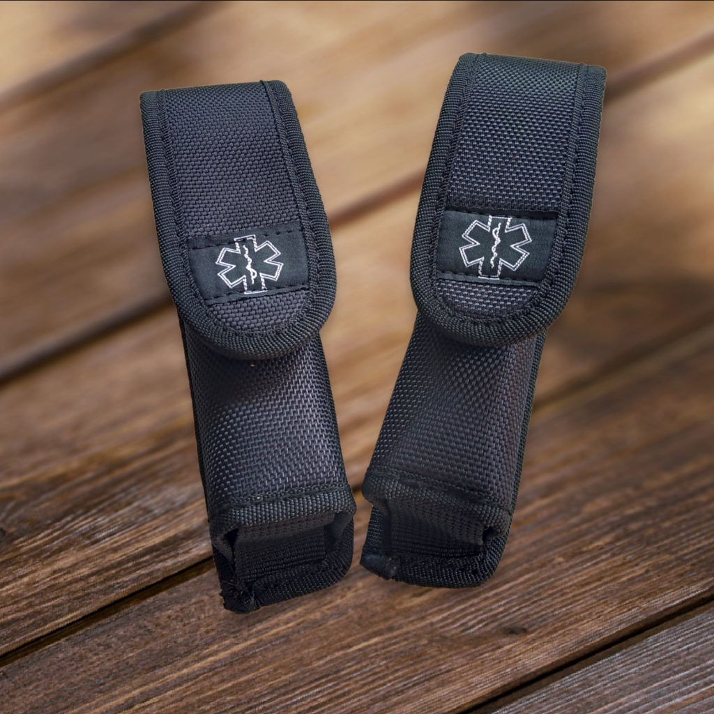 ซองใส่ไฟฉายเล็กขนากพกพา ด้านหลังมีสายสำหรับสอดเข็มขัดได้ - รูปที่ 3