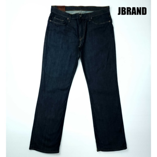 ยีนส์ JBrand เอว 38 สีเข้มใหม่ ผ้ายืดยิดๆ ขากระบอก Made in USA