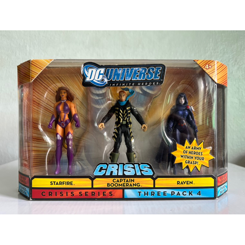 DC Universe Infinite Heroes Action Figure 1:18 , Crisis Series Starfire, Captain Boomerang, and Raven