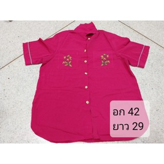 เสื้อคอปก มีลาย มือสอง