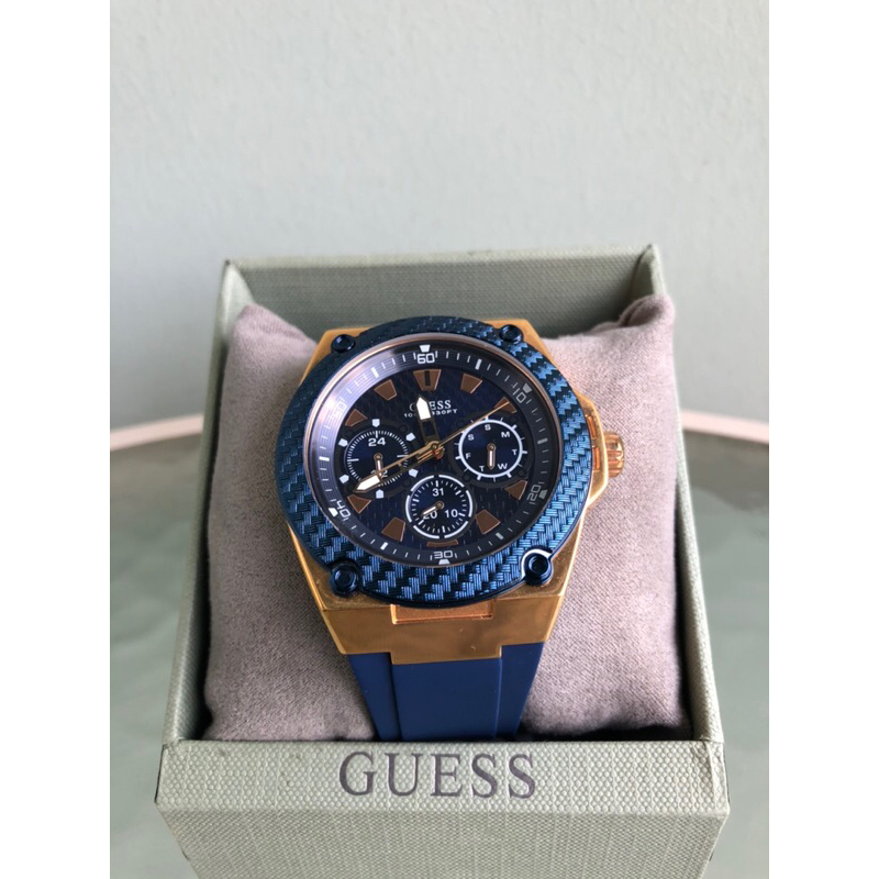 GUESS แท้ 100% นาฬิกาข้อมือผู้ชาย LEGACY รุ่น W1049G2 สีน้ำเงิน