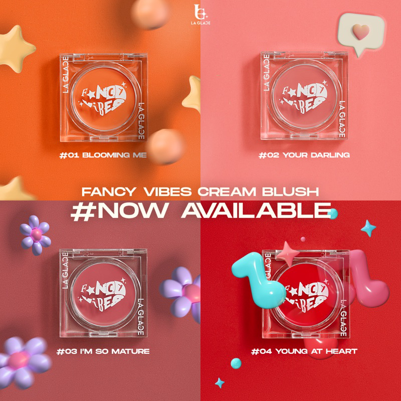 พร้อมส่ง Laglace FANCY BLUSH แฟนซีบลัช ลากลาส สีใหม่4สี สวยแก้มฉ่ำ
