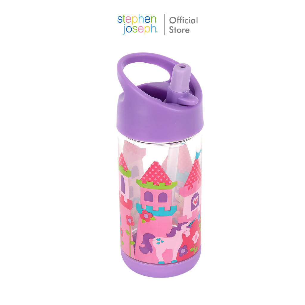 Stephen joseph กระติกน้ำเด็ก ยอดนิยมจากอเมริกา น้ำหนักเบา ขวดน้ำไปโรงเรียน FLIP TOP BOTTLE PRINCESS