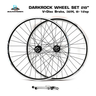 ชุดล้อจักรยานทัวร์ริ่ง 26 นิ้วดีๆ จากแบรนด์ DARKROCK V+Disc Brake, 32H, 8-12sp คุณภาพคุ้มค่า ทนทานแน่นอน