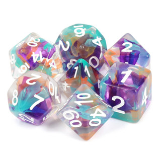 Mystic Haze Dice Set of 7 | ลูกเต๋า Dice For DnD D&amp;D MTG RPG TRPG เกมกระดาน บอร์ดเกม Game ไพ่ทาโรต์ Magic เมจิก
