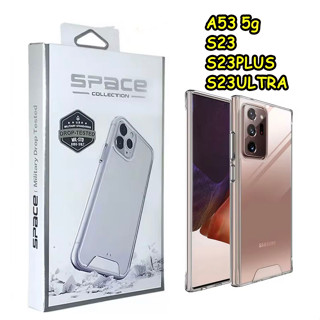 เคสใส SPACE ของแท้ ไม่เหลือง คุณภาพดี ปุ่มสีเงิน ใช้สำหรับ samsung S21FE/s23 plus/s23ultra/A53 5G/A52S/S21FE/S22 ultra