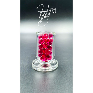 ลูกแก้วทับทิม 6mm Red Ruby 2pc* Terp Pearls for Quartz Banger, Wax/Dab/Shatter BA07