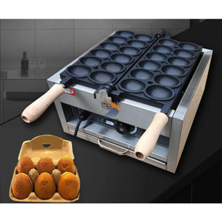 เตาขนมไข่ เครื่องทําขนมไข่ไฟฟ้า 12ชิ้น Commercial Egg Waffle Makers เครื่องทำวาฟเฟิล รูปร่างไข่วาฟเฟิล