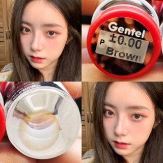 คอนแทคเลนส์ ธรรมชาติ รุ่น Mini Gentel  สีเทา/ตาล Gray/Brown มีค่าสายตาปกติ (0.00) เปลี่ยนแทนทุกเดือน