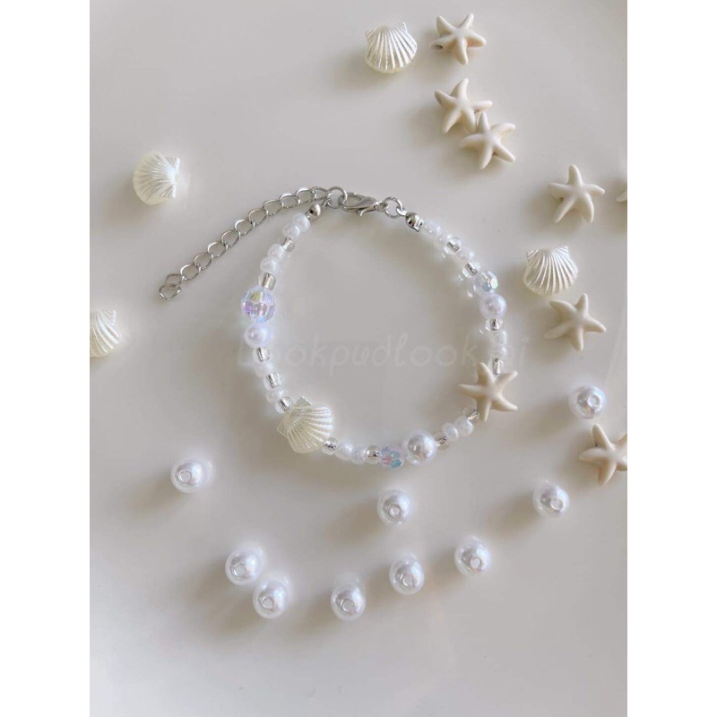 🇹🇭ส่งจากไทยกำไลลูกปัด กำไลไปทะเล กำไลดาวหอยใส่ไปทะเล(จัดส่งภายใน1-2 วัน)