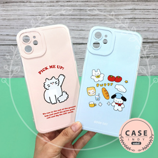 Oppo A15 A16 A17 A78(5G)  F11 Pro Reno 4 Reno 5 Reno 7z(5G) Reno 8T(5G)เคสมือถือนิ่มใส TPU กันเลนส์กล้องนูนลายการ์ตูน