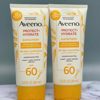 [พร้อมส่ง] นำเข้าจากอเมริกา ของแท้ 100% โลชั่นกันแดด Aveeno, Protect + Hydrate, Sunscreen, SPF 60