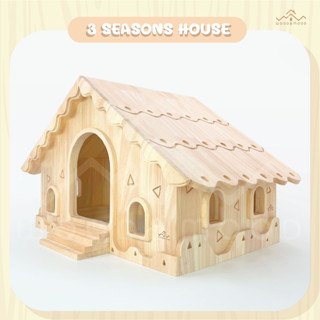 TREE SEASONS HOUSE บ้าน3ฤดู บ้านเย็น บ้านกระต่าย บ้านแมว บ้านสัตว์เลี้ยง โพรงกระต่าย ของใช้กระต่าย [WOOD&amp;MOOD]