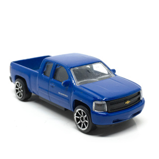 รถเหล็กมาจอเร็ต Majorette Chevrolet Silverado สีน้ำเงิน ขนาด 1/64 ยาว 8 cm มือสอง #001