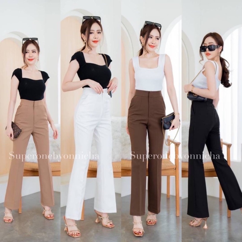 New collection ขาม้าผ้าไอด้า เอวสูงตะขอหน้าซิปหน้า ใส่แล้วดูขายาวมากๆทรงสวยมากๆ งานเนี๊ยบ