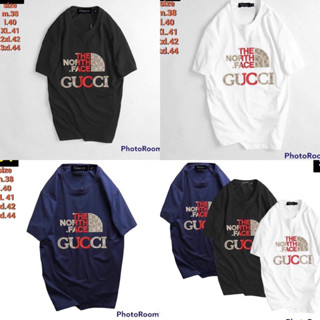 เสื้อยืด Gucci x The north face ⛰️เสื้อยืดคอกลม cotton 💯 เสื้อยืดแบรนด์เนม