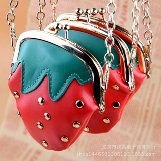พร้อมส่งในไทย กระเป๋าสตอเบอร์รี่ มีสายสะพาย